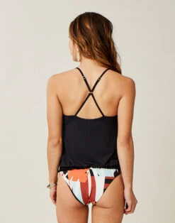 Cassie Tankini: Black 6 Cassie Tankini: Black -Carve Active Deals Store BKBL55 001 back crop