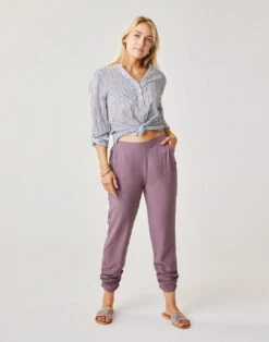 Avery Beach Pant: Dark Fawn