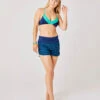 Borneo Short: Navy W. Fern Stripe