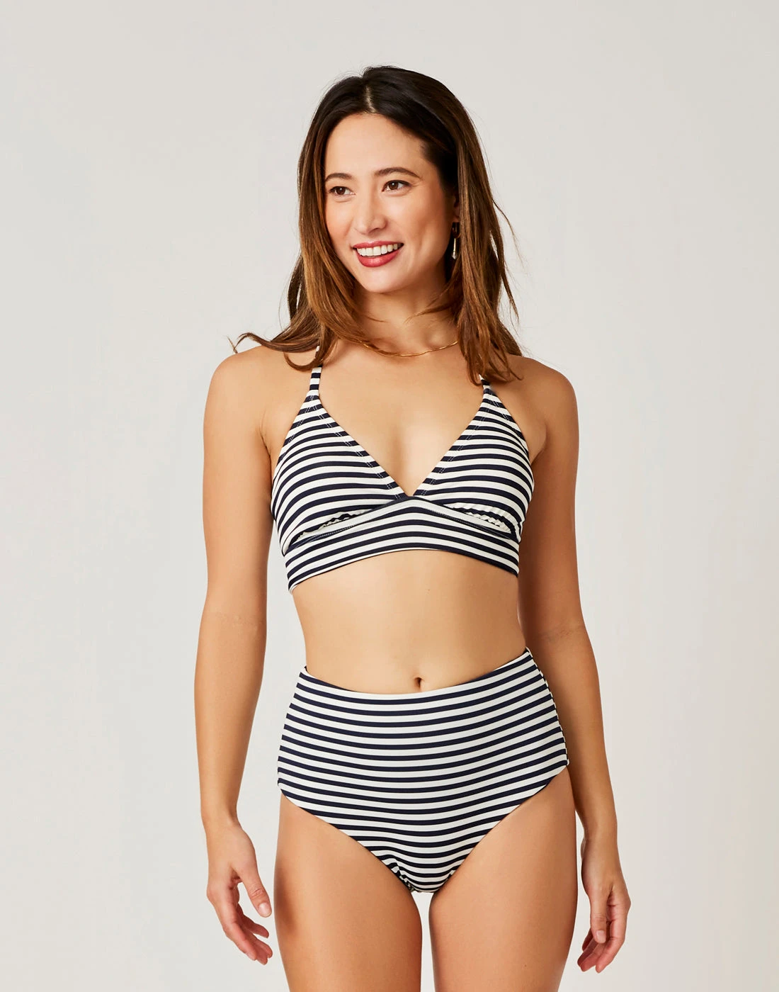 Erin Reversible Bottom: Navy Stripe/Navy 2 Erin Reversible Bottom: Navy Stripe/Navy - Image 2