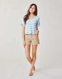 Oahu 4" Twill Short: Light Khaki