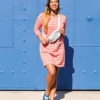 Lexi Dress: Grapefruit Breton