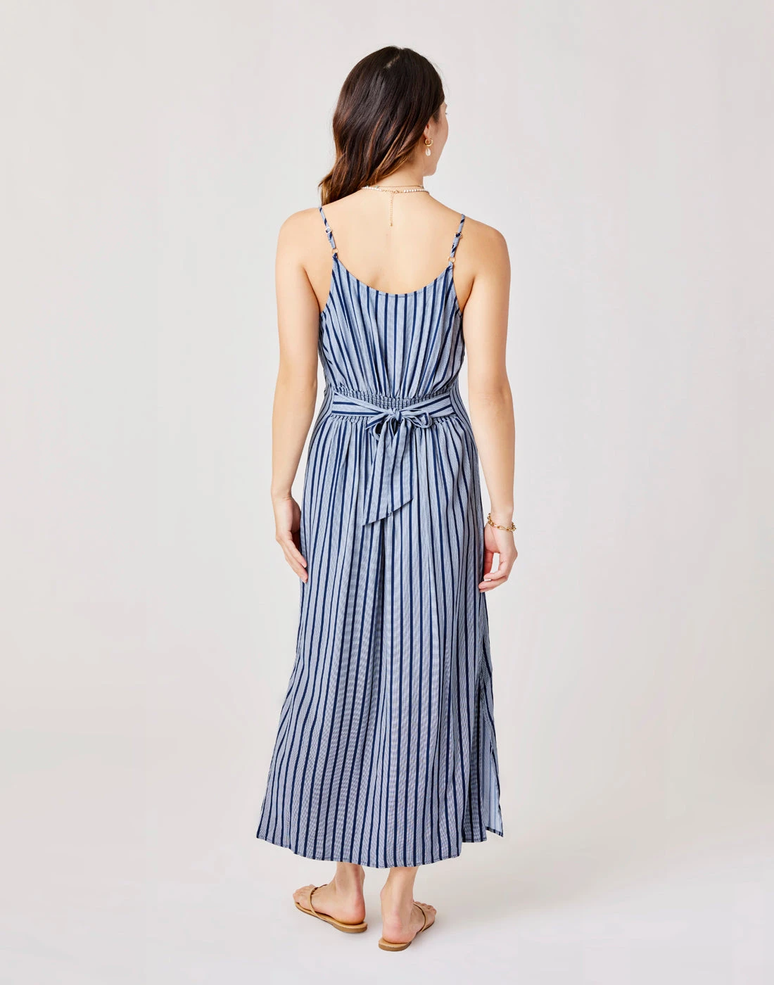 Macy Dress: Navy Stripe 6 Macy Dress: Navy Stripe - Image 6