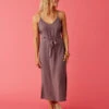 Macy Dress: Dark Fawn
