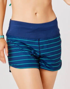 Borneo Short: Navy W. Fern Stripe -Carve Active Deals Store fyp6p8giiuiz3gp39rjw