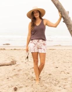 Oahu 4" Twill Short: Fawn Tie Dye