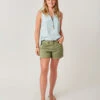 Oahu 4" Twill Short: Olive