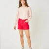 Oahu Hi Rise 4" Short: Hot Red
