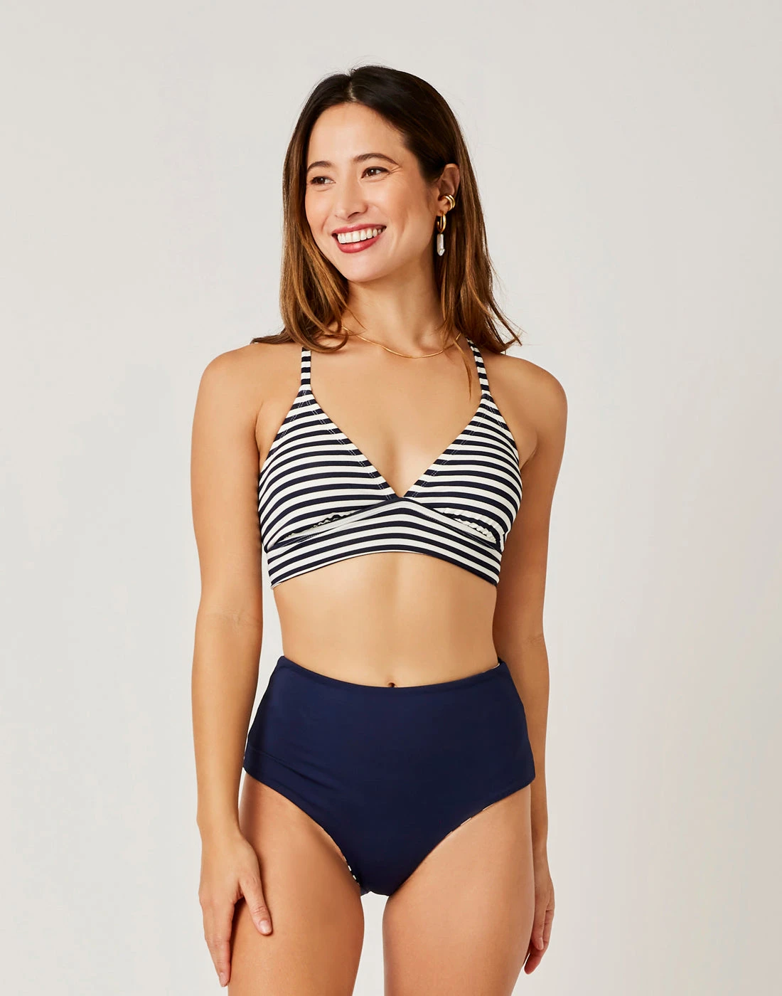 Erin Reversible Bottom: Navy Stripe/Navy 1 Erin Reversible Bottom: Navy Stripe/Navy