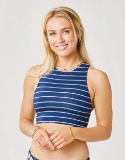 Sanitas Reversible Top: Nautical/Bouquet