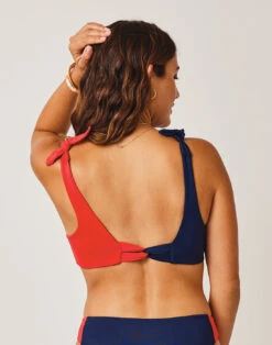 Sandhaven Colorblock Top: Navy/Hot Red -Carve Active Deals Store pvfpw45mn0wfsw3xc9nz