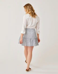 Sienna Skirt: Navy Milos Stripe -Carve Active Deals Store qcf68fb94dgpkzyijf3l