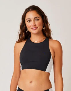 Sanitas Colorblock Top: Black/White