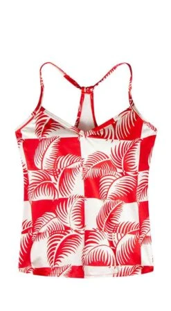 Stinson Tankini: Checkered Palm W. Hot Red -Carve Active Deals Store w49cjq8hum4i5kh4l7zp