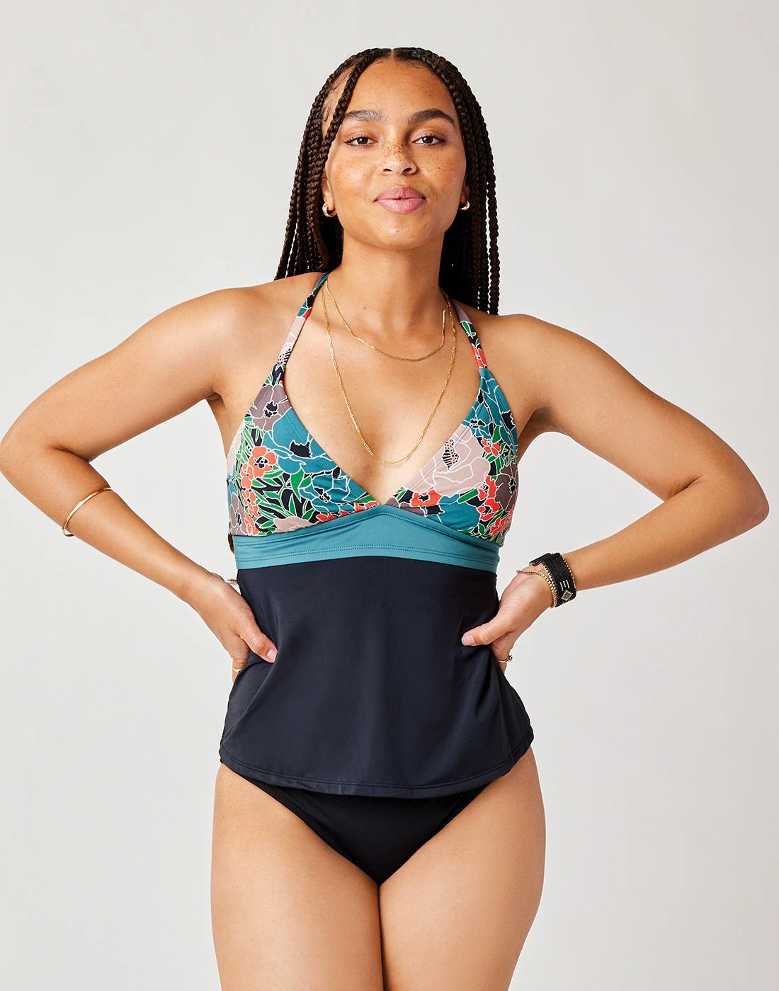 Dahlia Tankini: Jardin W. Black 1 Dahlia Tankini: Jardin W. Black